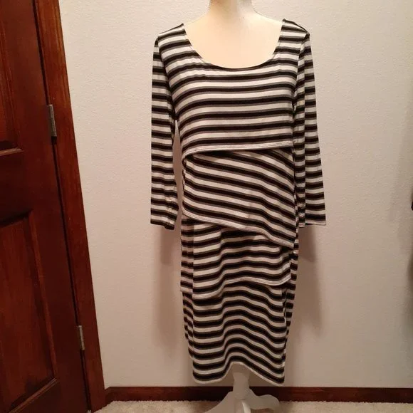 designer black wedding dresses Abby Perfect V-Neck Striped Dress Mint / M (6-8) main image 1